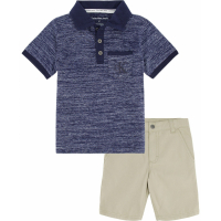 Calvin Klein 'Contrast' Polohemd & Shorts Set für kleinkind Jungen