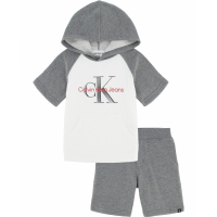 Calvin Klein 'Colorblock Logo' Kapuzenpullover & Shorts Set für Kleiner Jungen