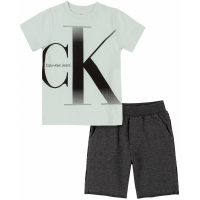 Calvin Klein 'Monogram' T-shirt & Shorts Set für kleinkind Jungen
