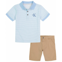 Calvin Klein 'Fine-Stripehorts' Polohemd & Shorts Set für kleinkind Jungen