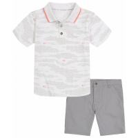 Calvin Klein 'Tipped Logo' Polohemd & Shorts Set für kleinkind Jungen