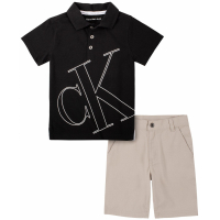Calvin Klein 'Oversize Logo' Polohemd & Shorts Set für kleinkind Jungen