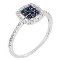 Atelier du diamant Women's 'Carré Bleuté' Ring