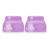 Vegan by Happy Skin 'Plum + Bio-Retinol' Night Moisturiser - 50 ml, 2 Pieces