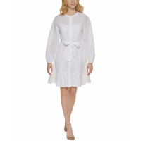 Tommy Hilfiger Robe chemise 'Swiss-Dot Belted Shirt' pour Femmes