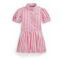 Polo Ralph Lauren 'Striped' Hemdkleid für Kleinkind Mädchen