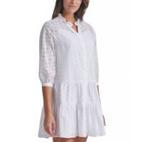 Tommy Hilfiger Women's 'Eyelet Tiered' 3/4 Sleeved Dress