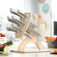 Innovagoods Spartan Knife Set With Wooden Stand