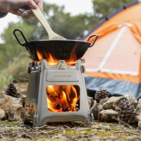 Innovagoods Réchaud De Camping Pliable En Acier Flamet