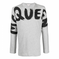 Alexander McQueen Men's 'Logo' Long-Sleeve T-Shirt