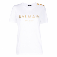 Balmain T-shirt 'Logo' pour Femmes
