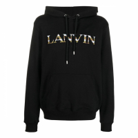 Lanvin Men's 'Embroidered-Logo Pouch-Pocket' Hoodie