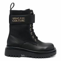 Versace Jeans Couture Women's 'Logo-Lettering' Combat Boots