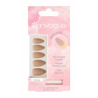 Invogue Faux Ongles 'Oval' - Taupe Nude 24 Pièces