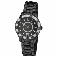 Gevril Gv2 Venice Womens Black Dial Ip Black Stainless Steel Watch..
