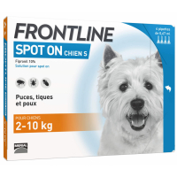 Frontline 'Spot-On Dog' Antiparasitic - 2 to 10kg 4 Doses