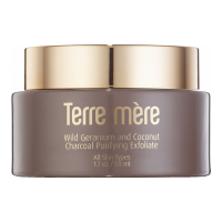 Terre Mère Cosmetics Crème gommante 'Wild Geranium and Coconut Charcoal Purifying' - 50 ml