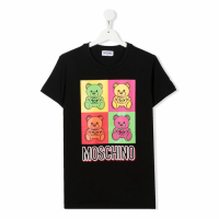 Moschino Kid Teen 'Teddy Mosaic' T-Shirt für Klein & Groß Kind