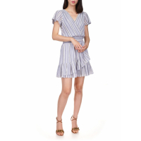 MICHAEL Michael Kors 'Striped' Faux-Wrap Kleid für Damen