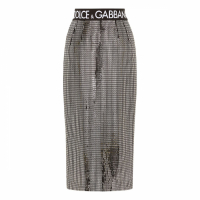 Dolce & Gabbana Jupe Midi 'Logo Waistband' pour Femmes