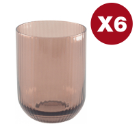 Aulica Brown Aperitive Glass - Set Of 6
