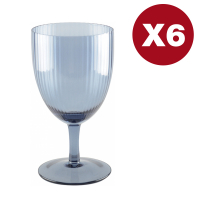 Aulica Blue Wine Glasses - Set Of 6