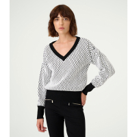 Karl Lagerfeld Women's 'Contrast Honeycomb' Sweater