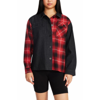 Steve Madden 'Denim Flannel Mix Shirt' Jacke für Damen