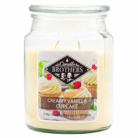 Candle Brothers Bougie 2 mèches 'Creamy Vanilla Cupcake' - 510 g