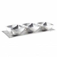 Aulica Tray With 3 Bowls In Aluminium