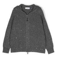 Brunello Cucinelli Sweatshirt à capuche  'Glittered' pour Enfants