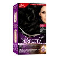 Wella Color Perfect 7 '100% Cobertura De Canas' Farbe der Haare - 1/0 Infinity Black 4 Stücke