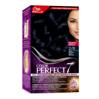 Wella Color Perfect 7 '100% Cobertura De Canas' Farbe der Haare - 2/8 Bluish Black 4 Einheiten