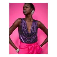 New York & Company 'Sequin Cowl Neck Blouse' für Damen