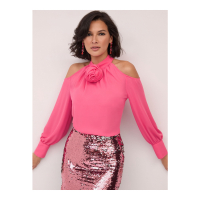 New York & Company 'Rosette Embellished Cold Shoulder Blouse' für Damen