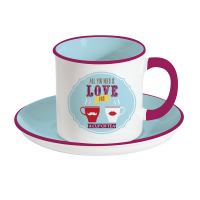 Easy Life Tea Cup & Saucer in Color Box Retro Break Tea