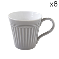 Easy Life Set 6 Porcelain Mugs