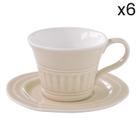 Easy Life Set 6 Porcelain Tea - Chic Beige