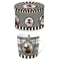 Easy Life Porcelain Mug 350ml in Tin Box Barocco Dogs Vers.B