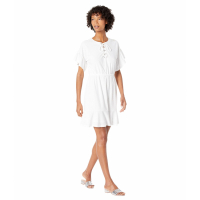 MICHAEL Michael Kors 'Lace-Up Lace Ruffle' Mini Kleid für Damen