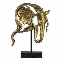 Villa Altachiara Sculpture 'Opium Woman With Gold Horse'