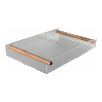 Aulica Acrylic Tray With Wooden Handles