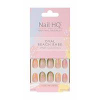 Nail HQ 'Oval Beach Babe' Falsche Nägel -24 Stücke