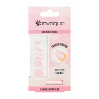 Invogue Faux Ongles 'French Dream Square' -24 Pièces