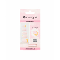 Invogue Faux Ongles 'In a Daze Square' -24 Pièces