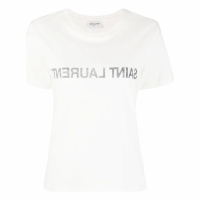 Saint Laurent T-shirt 'Reverse Logo' pour Femmes