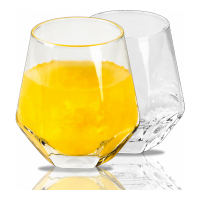 Aulica Set Of 2 Faceted Whiskey Glasses