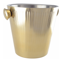 Aulica Gold Champagne Bucket With Ribbed Pattern