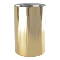 Aulica Gold Wine Cooler With Ribbed Pattern