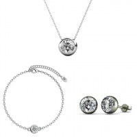 MYC Paris 'Moon and Birth Stone' Set Halskette, Ohrringe & Armband für Damen